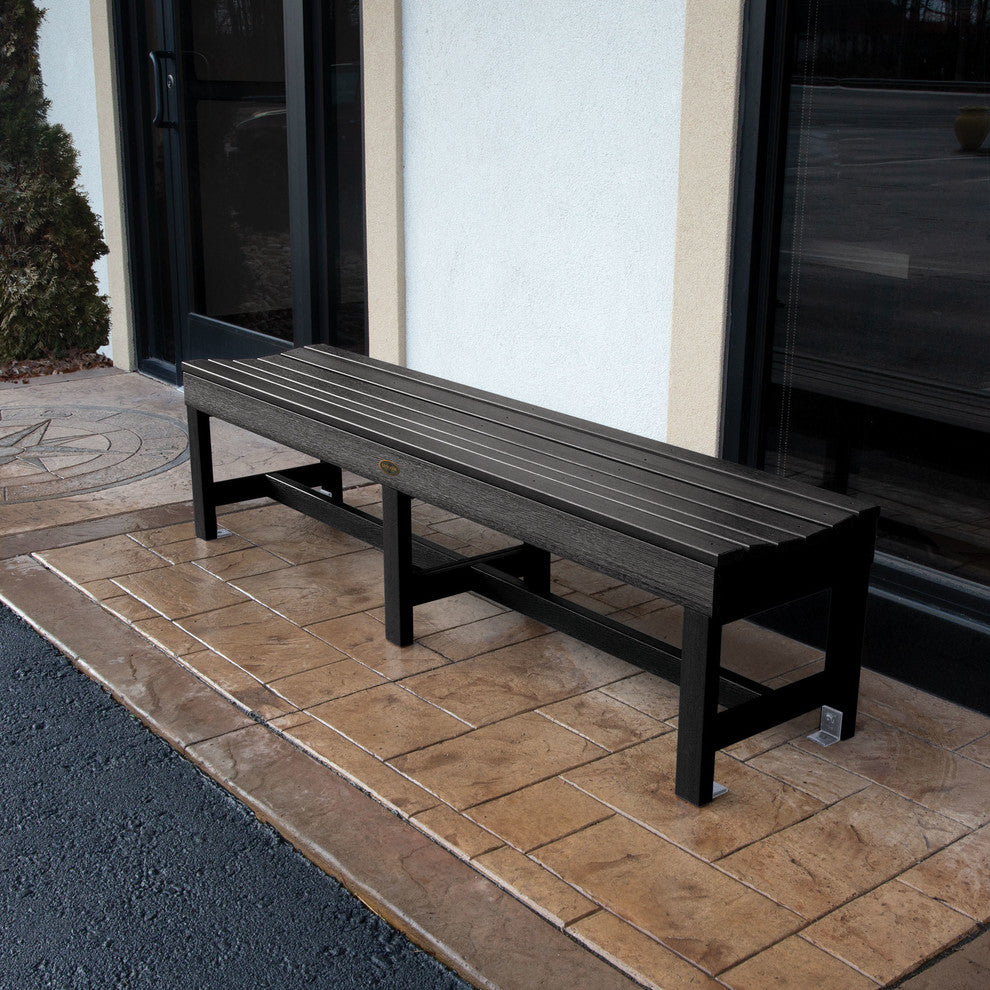 Sequoia Weldon 6'' Backless Picnic Bench, Black