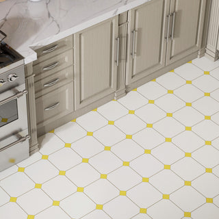 Vaudeville Octagon Nacar, Taco Lima Porcelain Floor/Wall Tile