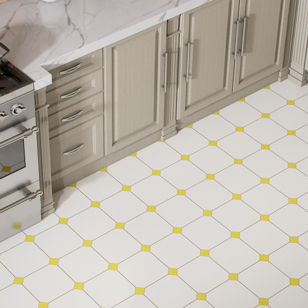 Vaudeville Octagon Nacar, Taco Lima Porcelain Floor/Wall Tile