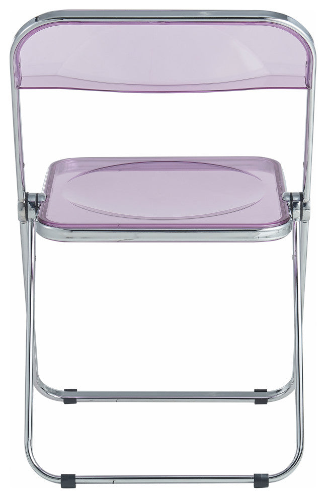 LeisureMod Lawrence 7-Piece Dining Set With Chairs and Dining Table, Magenta