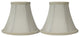 Silk Bell Chandelier Lamp Shade, 3x6x5", Eggshell, Braided, Set of 2