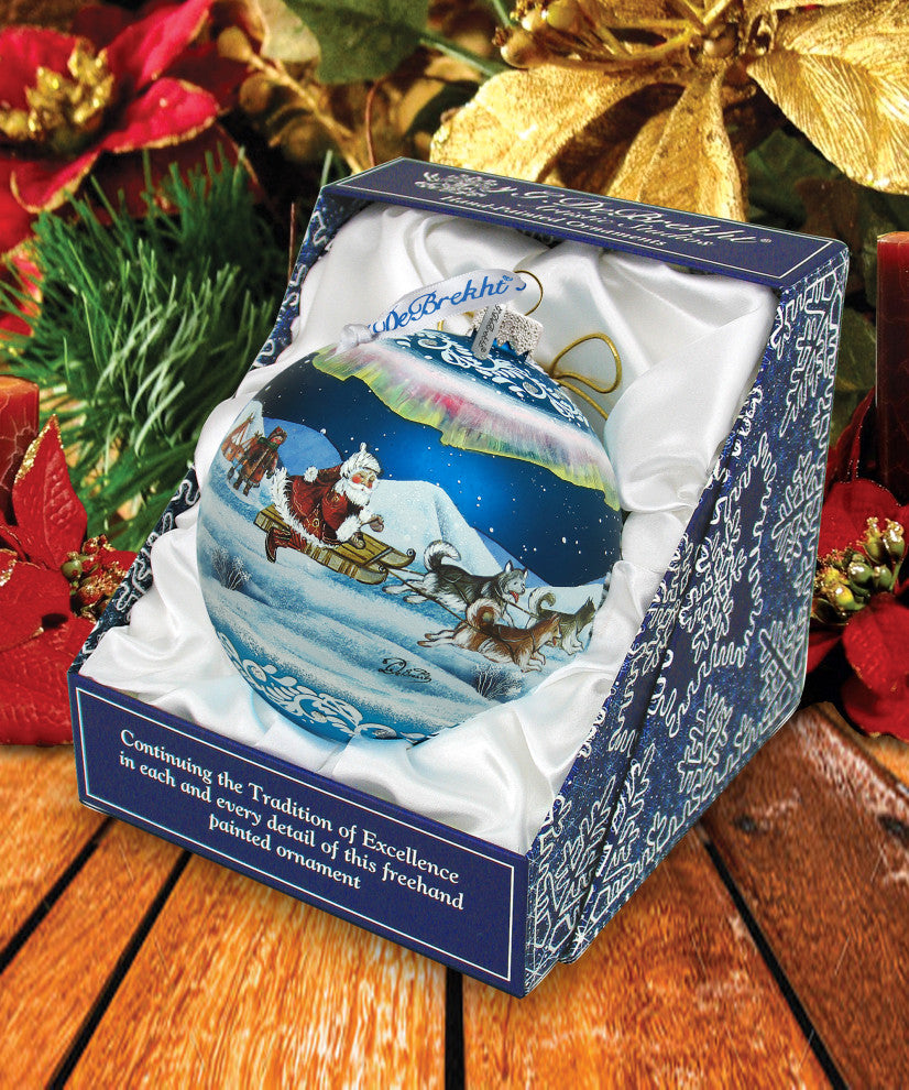 Hand Painted Scenic Glass Ornament Ball, Limited Edition