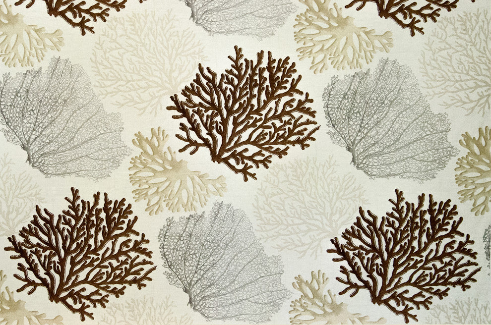Coral Fabric Brown Ocean, Sample Cut