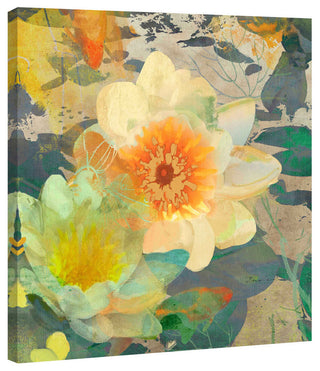 "Lilies Under a Bridge" Painting Print on Wrapped Canvas