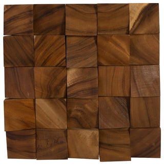 Blocks Wall Tile, Chamcha Wood, Natural
