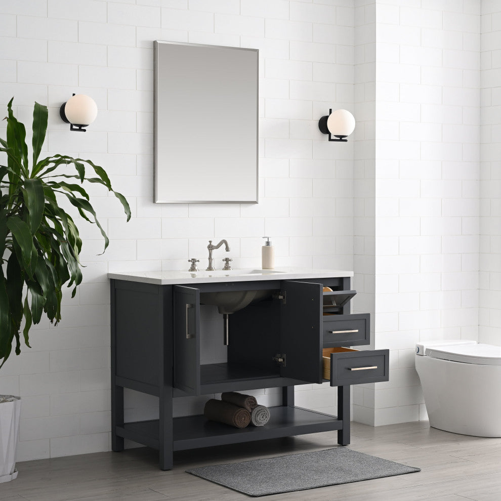 Arlo 42" Bathroom Vanity, Dark Gray
