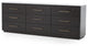 Suki 9 Drawer Dresser Burnished Black, Burnished Black Solid