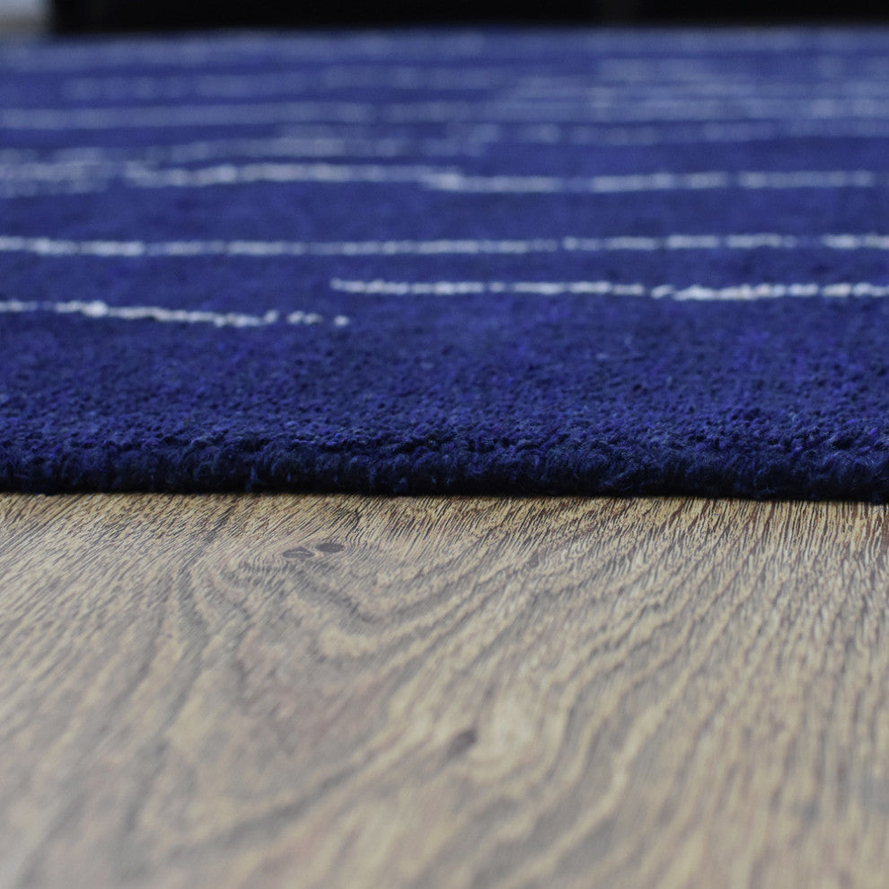 HAND KNOTTED LOOM SILK ECO-FRIENDLY RUGS-5'x8',Rectangle,Blue Beige,Contemporary