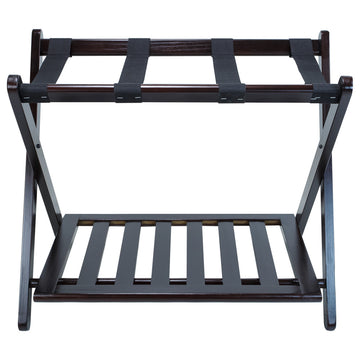 Luggage Rack With Shelf, Espresso