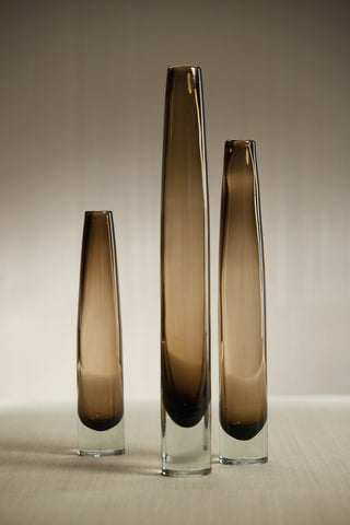Torcy Slim Taupe Vase, Small