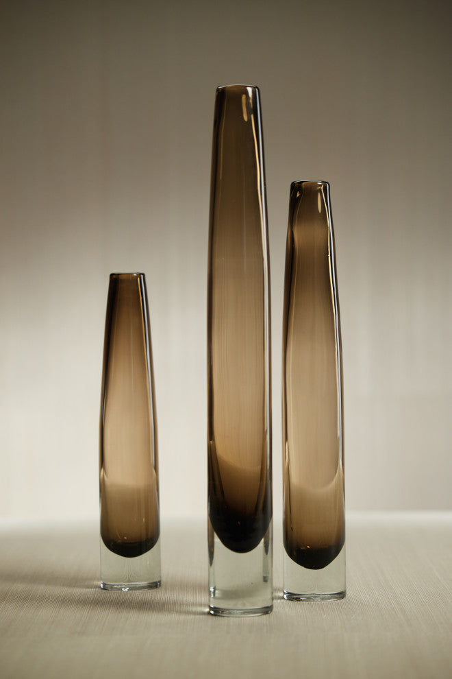 Torcy Slim Taupe Vase, Small