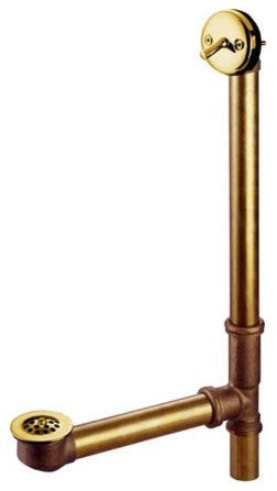 Kingston Brass 16" Trip Lever Waste and Overflow Drain, Polished Brass