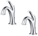 Kraus Arlo Single Handle Basin Faucet, Lift Rod Drain, Chrome, Set of 2