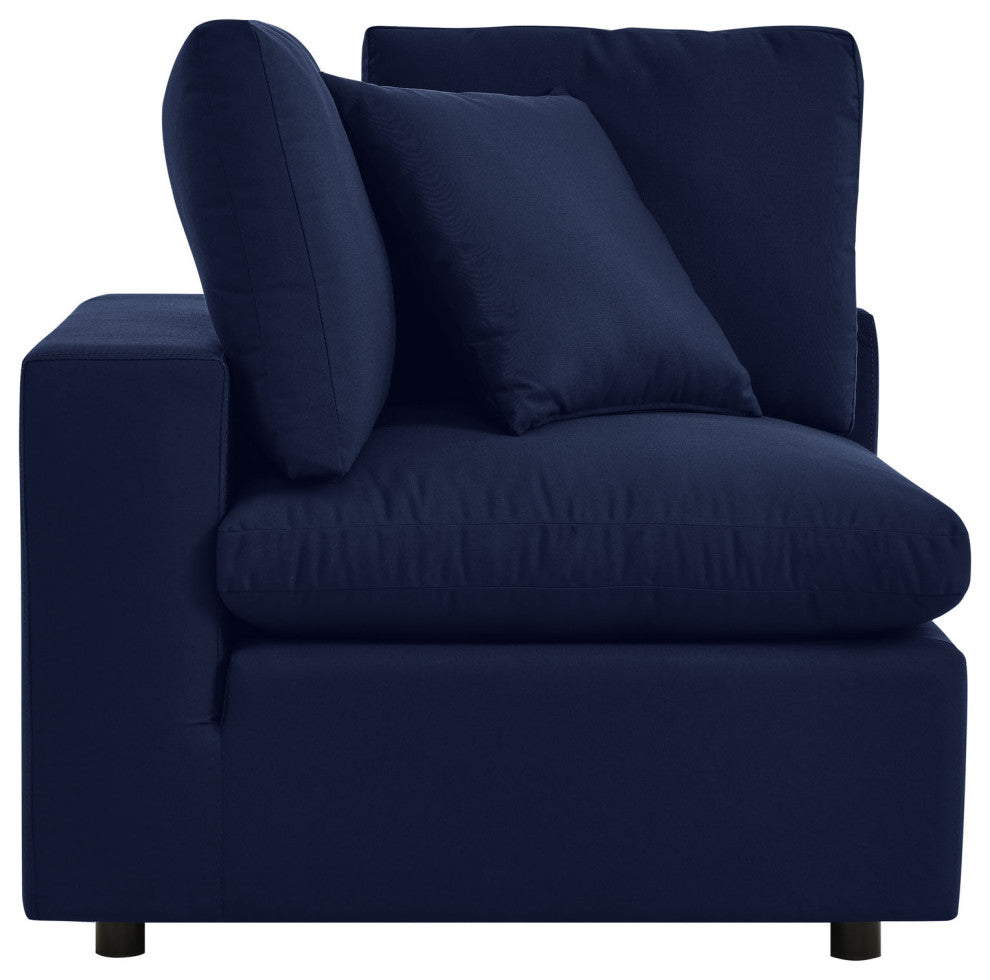 Commix 7-Piece Sunbrella Outdoor Patio Sectional Sofa Navy