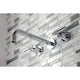 KS8021ML Two-Handle Wall Mount Tub Faucet, Polished Chrome