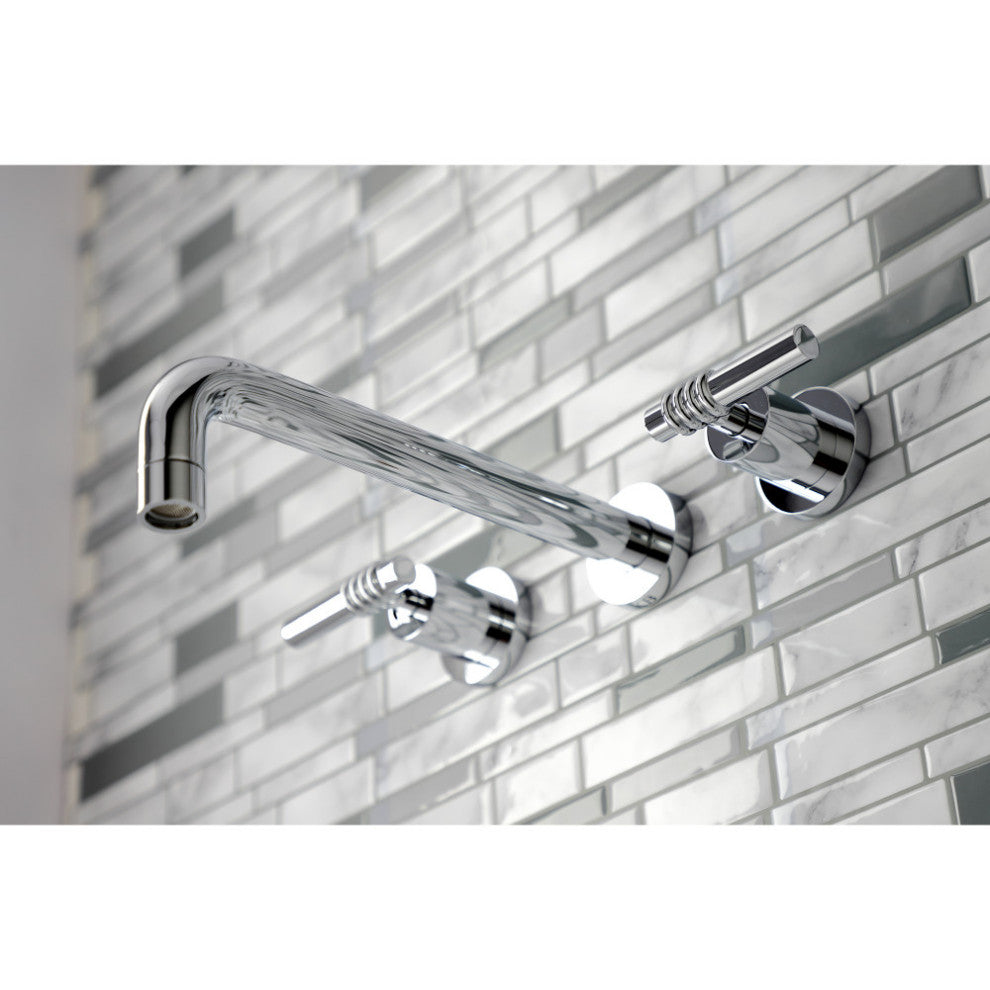 KS8021ML Two-Handle Wall Mount Tub Faucet, Polished Chrome