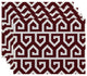 18"x14" Keyed Up, Geometric Print Placemat, Brown, Set of 4
