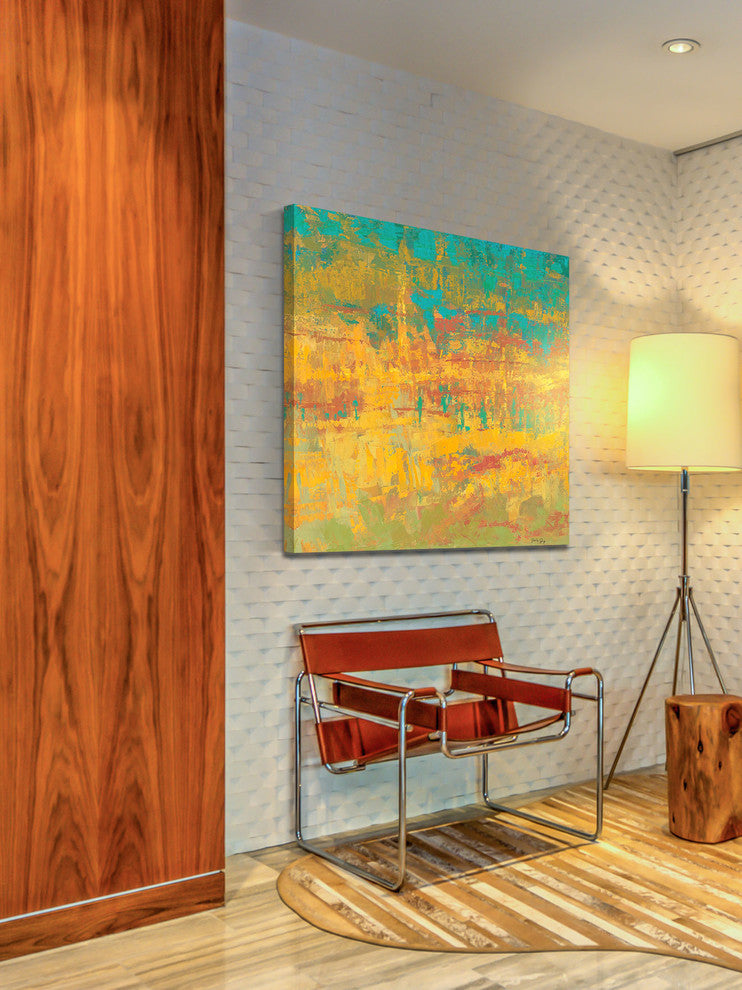 "Beyond Borders l" Painting Print on Canvas by Julie Joy