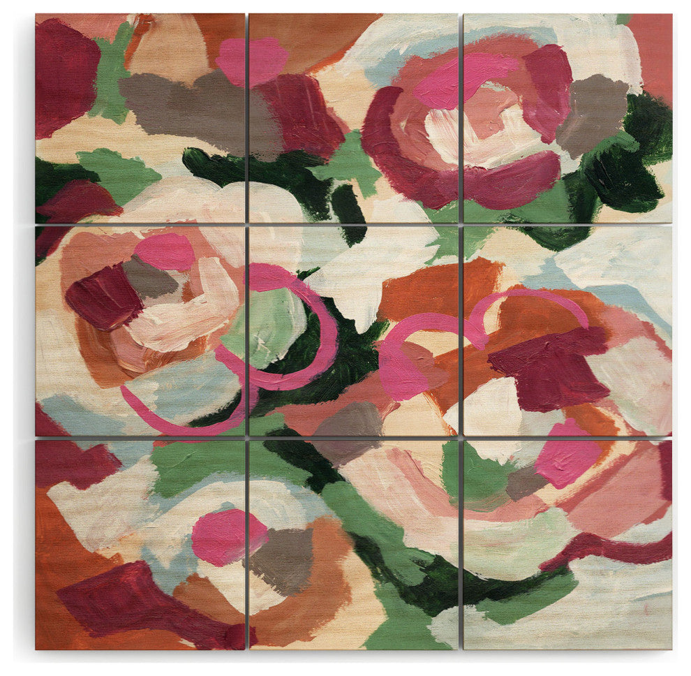 Laura Fedorowicz Poppy Petals Wood Wall Mural