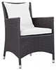 Espresso White Convene 4-Piece Outdoor Patio Dining Set
