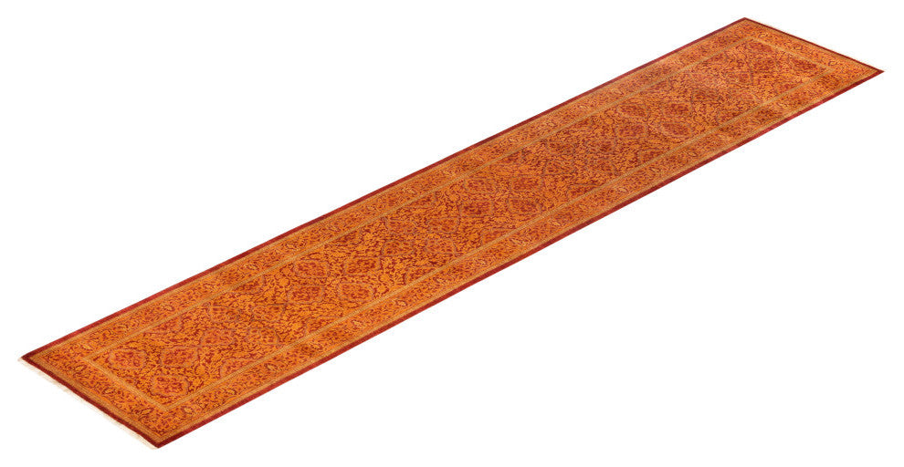 Mogul, One-of-a-Kind Hand-Knotted Area Rug Orange, 2'7"x13'9"