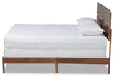 Anthony Modern and Contemporary Walnut Brown Finished Wood Queen Size Panel Bed