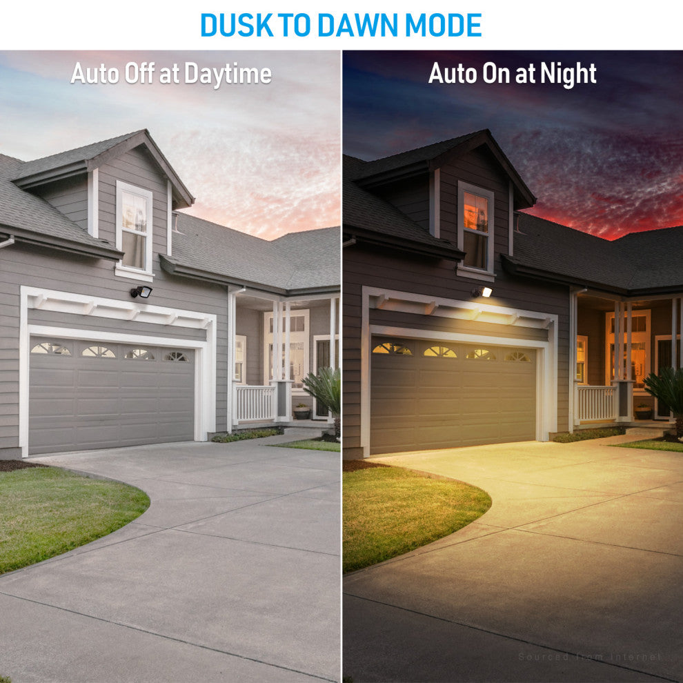 4 Pack LED 3CCT Security Spotlight Dusk to Dawn 3000K/4000K/5000K Selectable