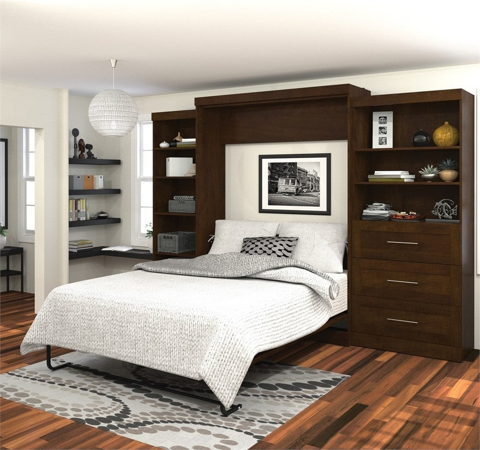 Bestar Pur By Bestar 126 Queen Wall Bed Kit, Chocolate