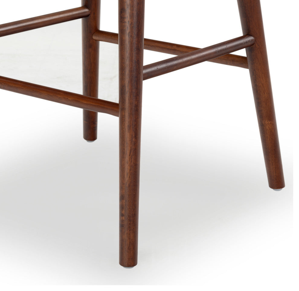 Safavieh Couture Tazmyn Counter Stool, Black/Walnut