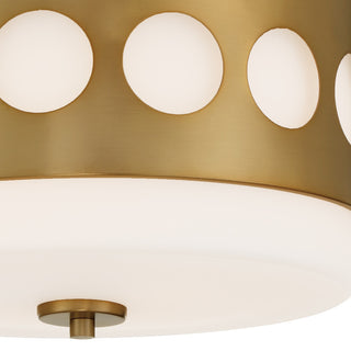 Kirby 2 Light Ceiling Mount, Vibrant Gold