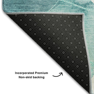 Premium Machine Washable Mayfield AMF544 Teal 2'6" x 3'10" Rug