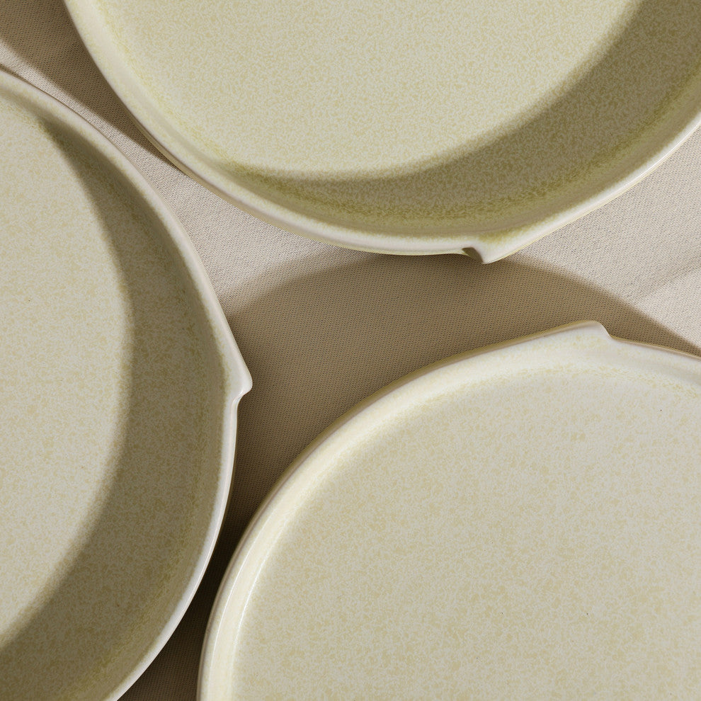 Stone Lain Bao Stoneware Dinner Plate Set of 4, Beige