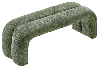 Dax 50.5" Chenille Upholstered Accent Bench - Basil
