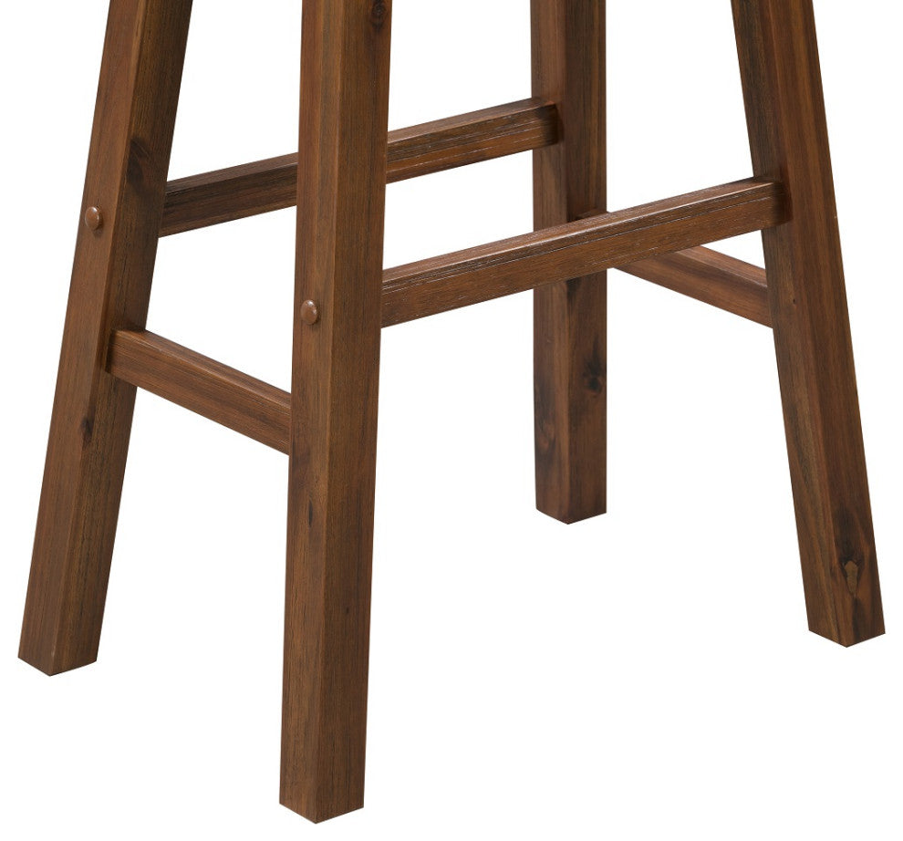 Sonoma Saddle Seat Bar Stool, Chestnut Wire-Brush, Single