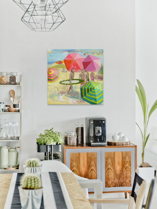 "Surfer Dudes" Painting Print on Wrapped Canvas, 40"x40"