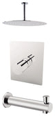 Aquamoon Barcelona 8" Showerhead, Spout With Ceiling Arm, Chrome