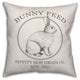 Bunny Feed Hippity Hop Grain Co 18x18 Throw Pillow