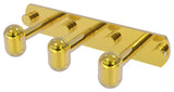 Tango 3 Position Multi Hook, Polished Brass