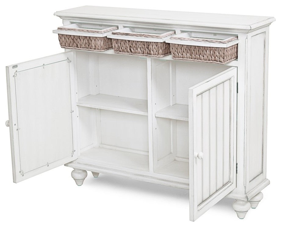 Monaco Entry Cabinets With Baskets, White