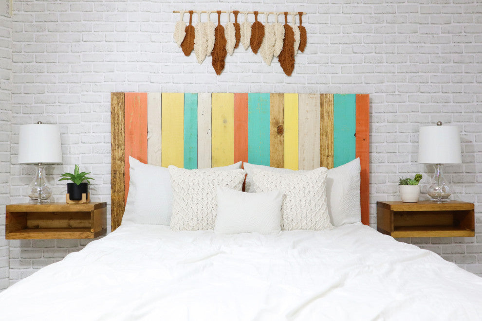 Handcrafted Headboard, Leaner Style, Summer Mix, Twin
