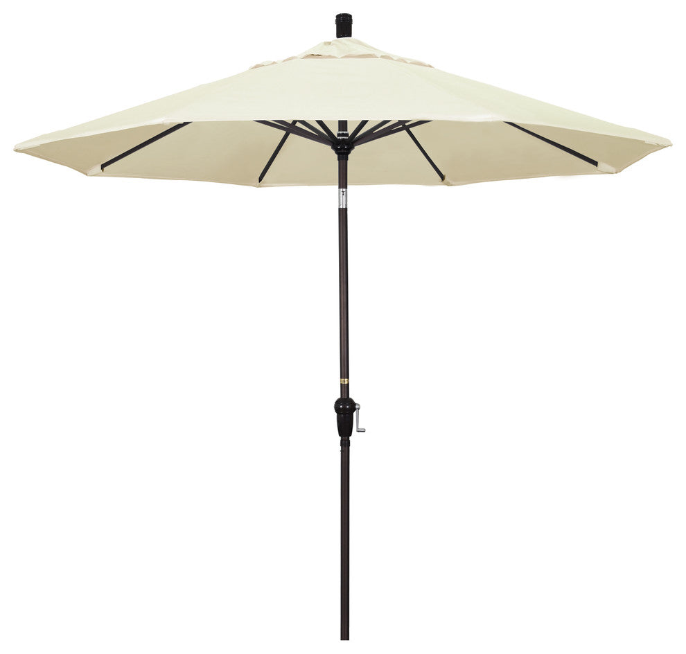 9' Aluminum Umbrella Auto Tilt Bronze, Canvas