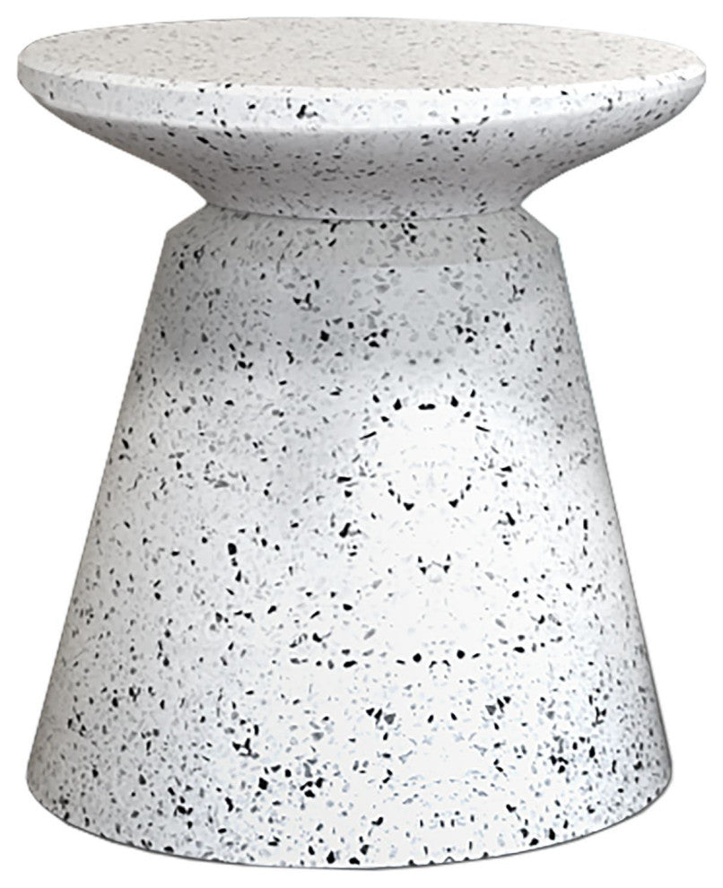 Concrete Mineral Side Table, Gray