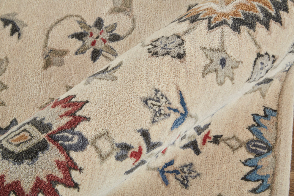 Weave & Wander Mattias Persian Ivory Sand/Blue/Red Rug, 9' X 12'