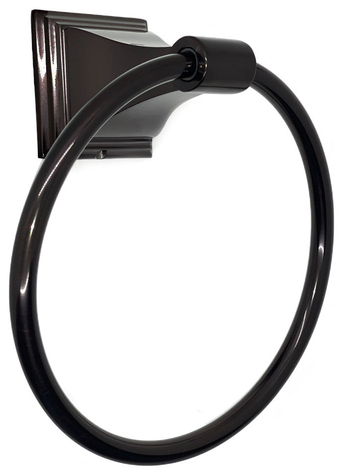 Arista Leonard Collection Towel Ring, Oil Rubbed Bronze