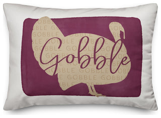 Gobble Pattern 3 14"x20" Spun Poly Pillow