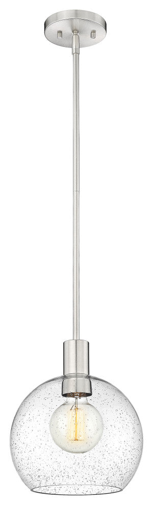 Zlite 7501P10-BN 1-Light Pendant, Clear Seedy