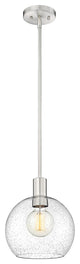 Zlite 7501P10-BN 1-Light Pendant, Clear Seedy