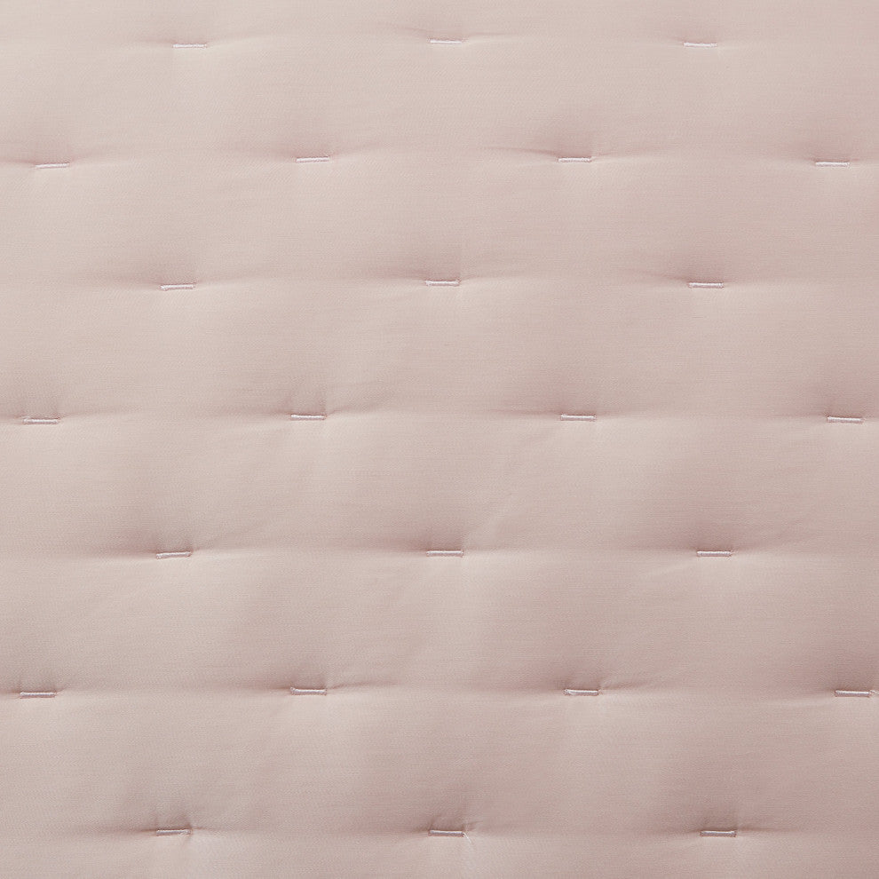 Lyocell Quilt Pillow Sham Set, 2 Piece, Blush, King