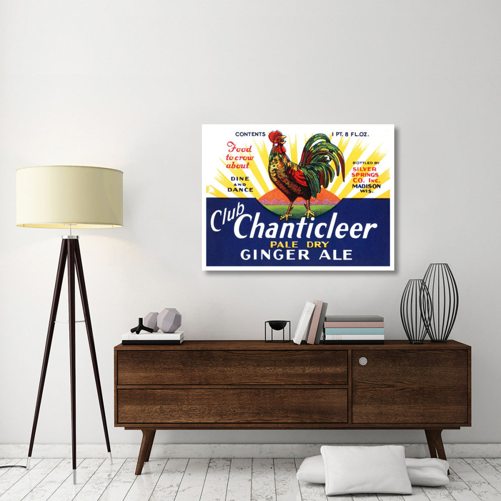 "Club Chanticleer Pale Dry Ginger Ale" Print by Vintage Booze Labels, 46"x35"