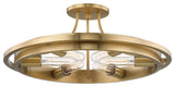 Chambers 6-Light Flush Mount, Aged Brass